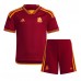 AS Roma Lorenzo Pellegrini #7 Hemmakläder Barn 2023-24 Kortärmad (+ Korta byxor)